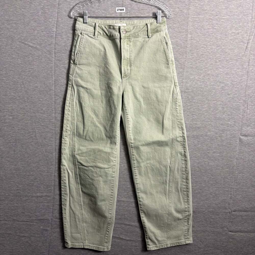 Driftwood Women's Size 27 Light Green High Waisted No Stretch Barrel Jeans